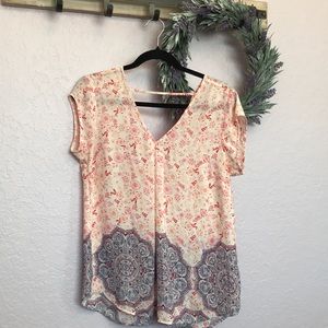 Nordstrom Boho print blouse